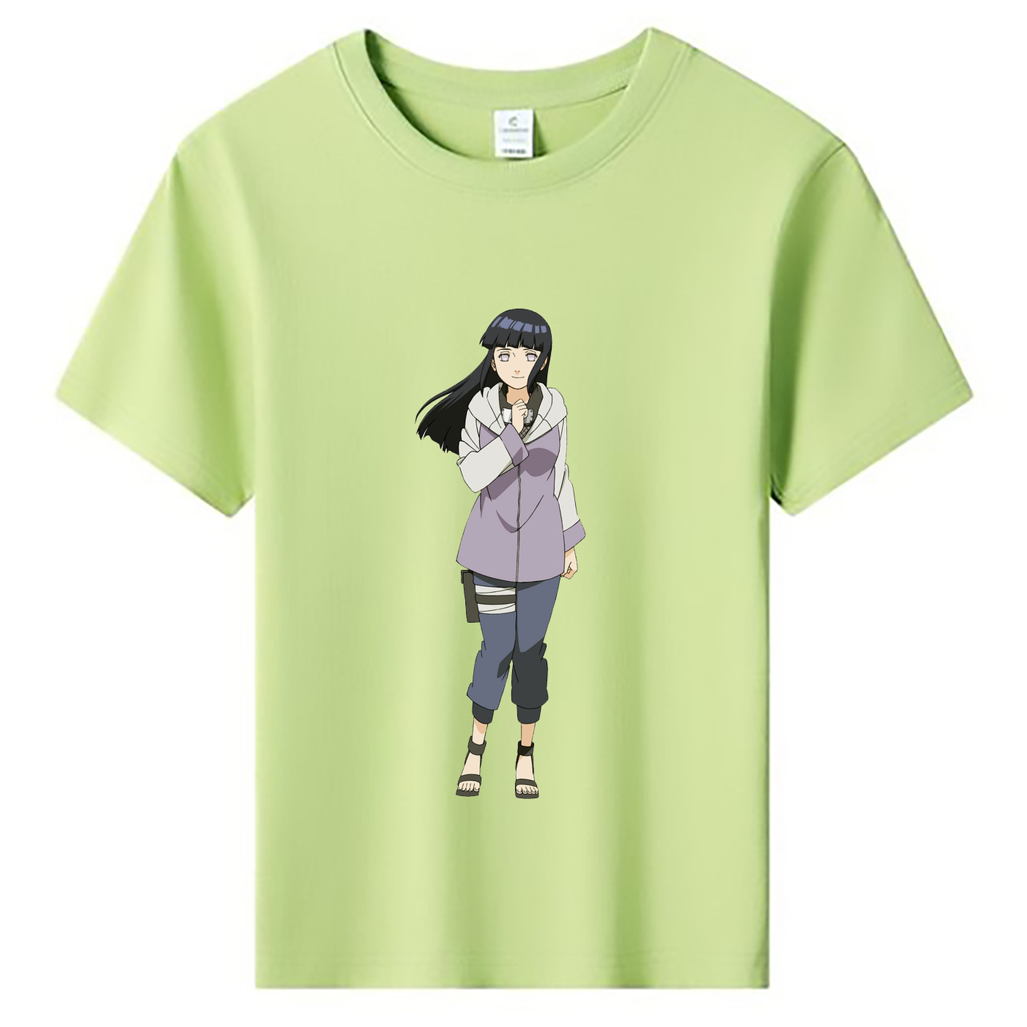 （画像用） NARUTO -ナルト- 日向ヒナタ Hyūga Hinata 綿100％キッズTシャツ（フロントプリント）